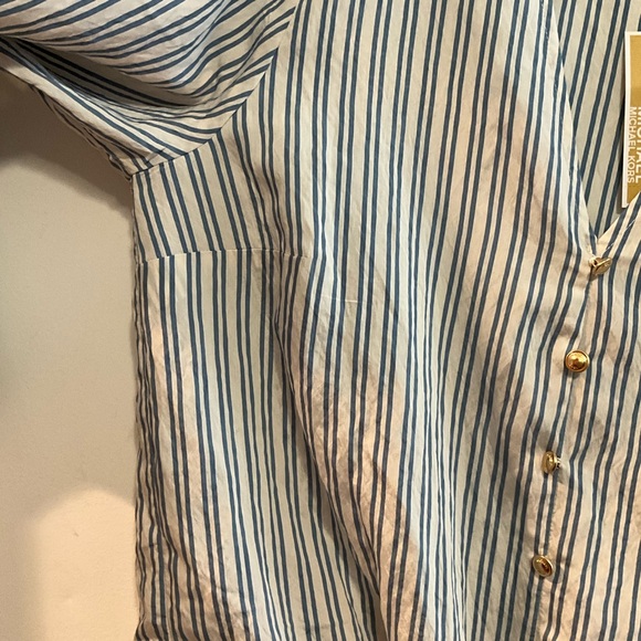 NWT ~Michael Kors Striped Blouse Sz.M - Picture 4 of 7